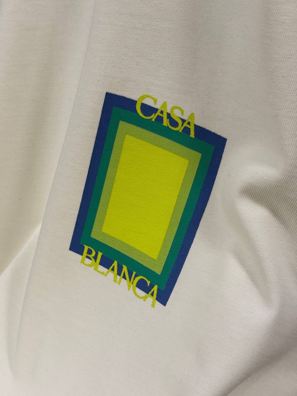 White Casablanca Paris gradient square logo cotton t-shirt - Image 5