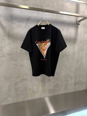 Black casablanca tennis club tee