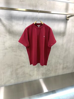 Red Loewe Anagram-embroidered white logo cotton t-shirt