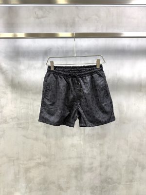 Black Hermès “Metal au Carre” swim trunks