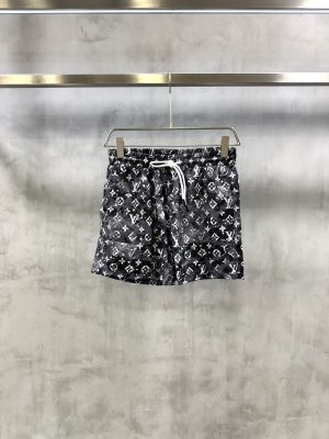 Black LV all-over LV monogram galaxy-print swim shorts