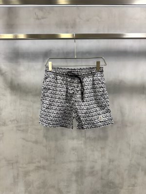 White Moncler monogram-print logo-patch swim shorts