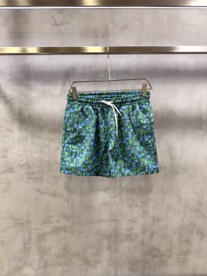 Green Hermès “Metal au Carre” swim trunks