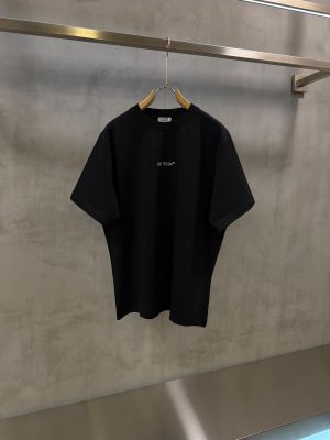 Black Off White arrow sponge cotton t-shirt